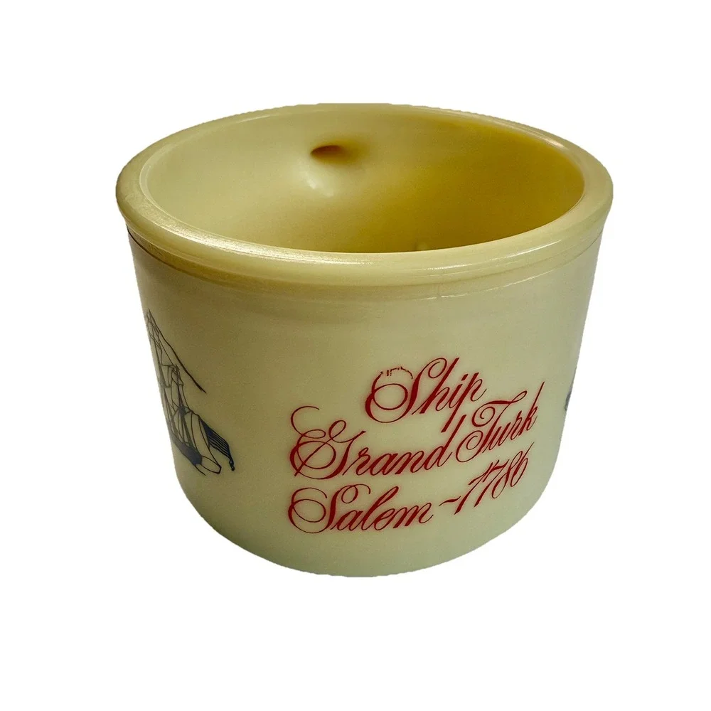 VTG  Shaving Mug Old Spice  3.2 oz Shulton Grand Turk‎ Recovery Ships D handle